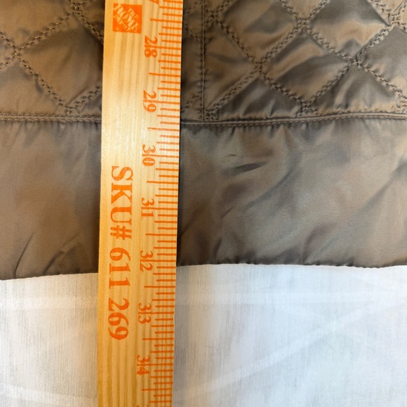 Laundry by Shelli Segal Quilted Jacket Leopard Lined Mid Length Womens sz M EUC - Picture 8 of 9